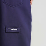 THE B4SE / WIDE-LEG SWEATPANTS - NAVY