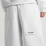 THE B4SE / WIDE-LEG SWEATPANTS - HEATHER GRAY