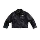 RECLAIM JOY LEATHER JACKET - BLACK