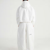 THE B4SE / WIDE-LEG SWEATPANTS - WHITE
