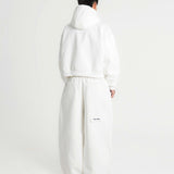 THE B4SE / WIDE-LEG SWEATPANTS - WHITE