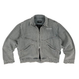 EMBLEM DENIM WORK JACKET - LIGHT BLUE