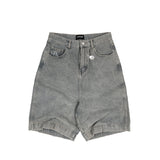 TINY POCKET WIDE-LEG SHORT JEANS [KC GIFT] - LIGHT BLUE