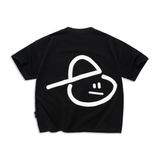 EMBLEM BOXY TEE - NAVY