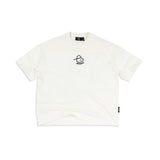 EMBLEM BOXY TEE - WHITE CREAM