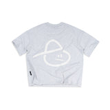 EMBLEM BOXY TEE - HEATHER GRAY