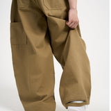 SMART HOOK WIDE LEG KHAKI PANTS [KC GIFT] - DUST