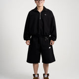 COZY BERMUDA SHORTS [KC GIFT] - BLACK