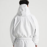 THE B4SE / BOXY HOODIE - HEATHER GRAY