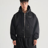 THE B4SE / BOXY ZIP UP - BLACK