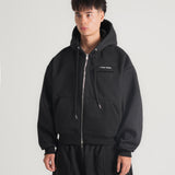 THE B4SE / BOXY ZIP UP - BLACK