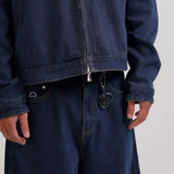 TINY POCKET LOOSE FIT JEANS [KC GIFT] - DARK BLUE