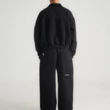 THE B4SE / BOXY HALF ZIP  - BLACK