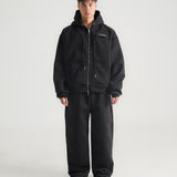 THE B4SE / REGULAR ZIP UP - BLACK