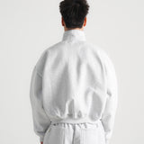 THE B4SE / BOXY HALF ZIP  - HEATHER GRAY