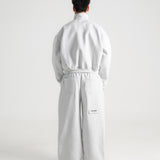 THE B4SE / BOXY HALF ZIP  - HEATHER GRAY