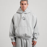 RECLAIM JOY BOXY HOODIE - HEATHER CHARCOAL