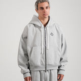 ESSENTIALS ZIP UP - HEATHER CHARCOAL