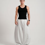 DOUBLE POCKET PANTS - HEATHER GRAY
