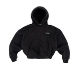 B4SE BOXY CHEST POUCH HOODIE - BLACK