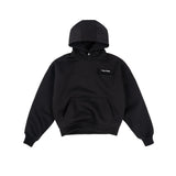 REGULAR CHEST POUCH HOODIE - BLACK