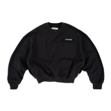ROOMY CHEST POUCH SWEATER - BLACK