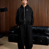 ESSENTIALS ZIP UP - BLACK