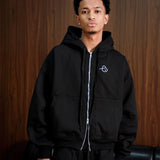 ESSENTIALS ZIP UP - BLACK