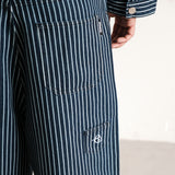 TINY POCKET WIDE-LEG SHORT JEANS [KC GIFT] - STRIPED LIGHT BLUE