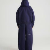 THE B4SE / STRAIGHT-LEG SWEATPANTS - NAVY